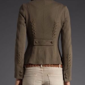 Free People Majorette Military Button Jacket 0 XS